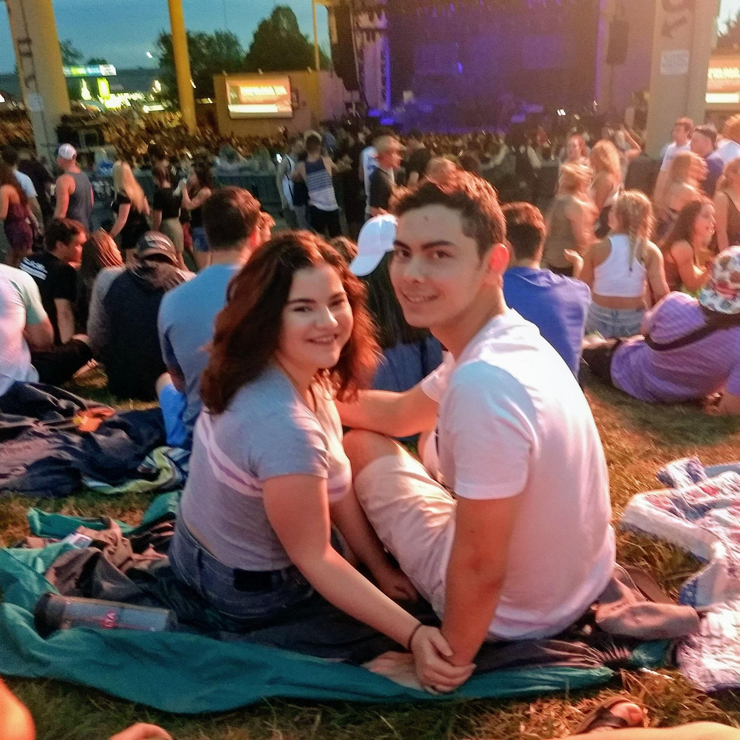 Our first picture together, taken at a Blink-182 concert during the summer of 2019.