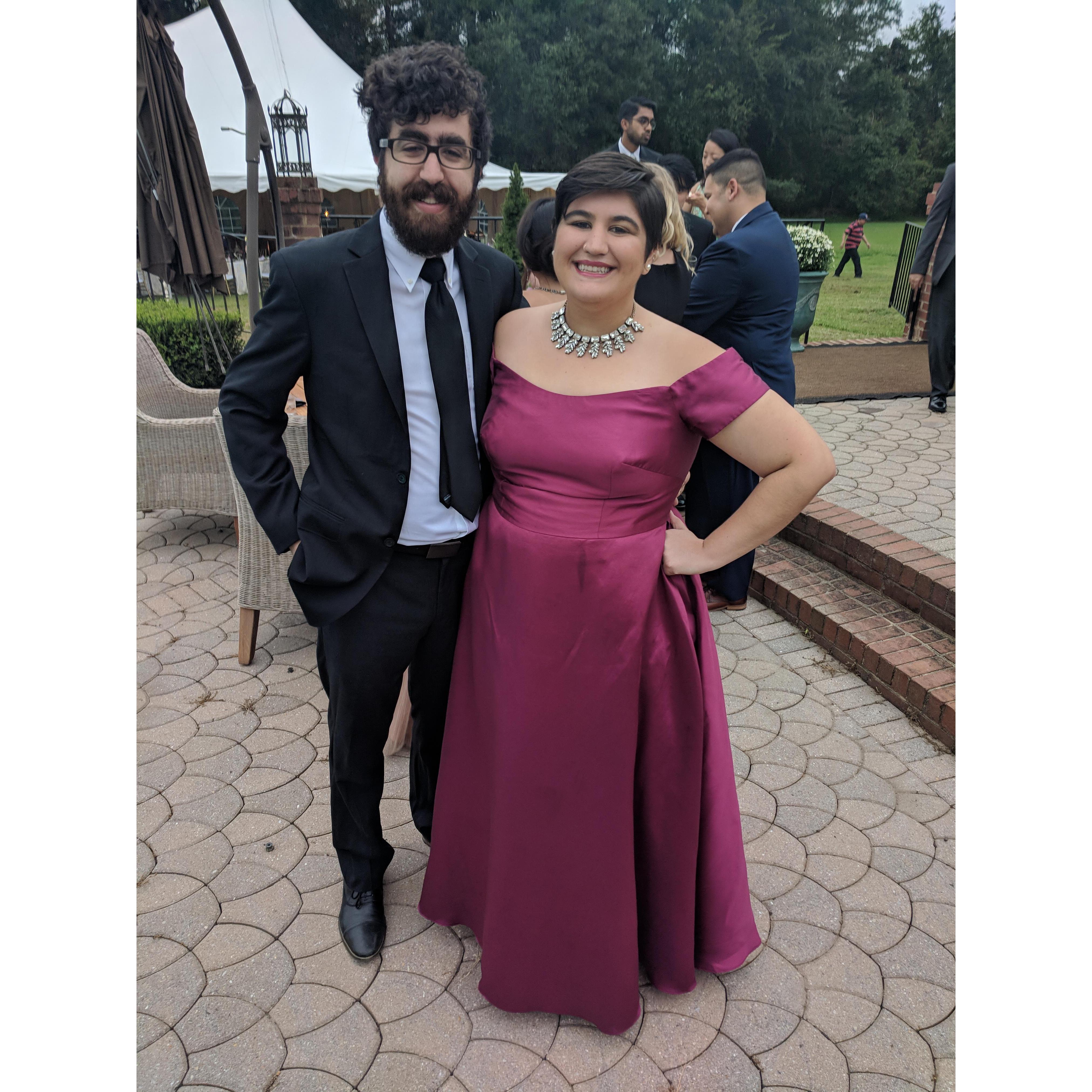 Very formal at Sophia's engagement party, 2018