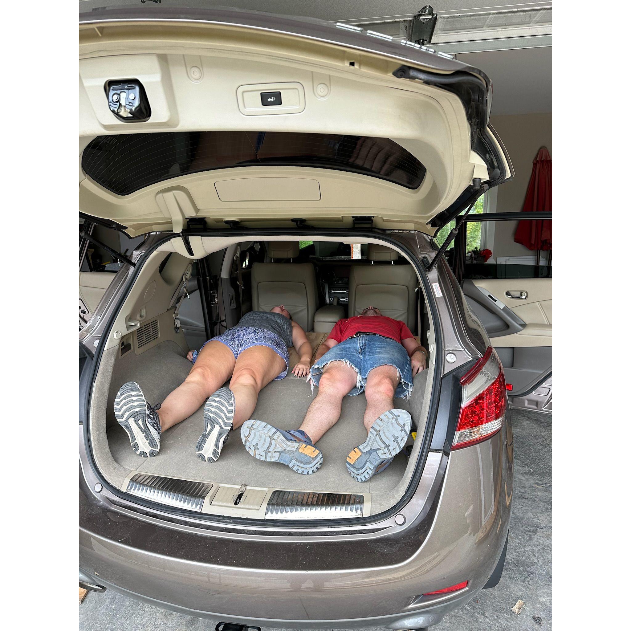 Testing out the dimensions of the new "camper-van", Gude Garage, KC, USA