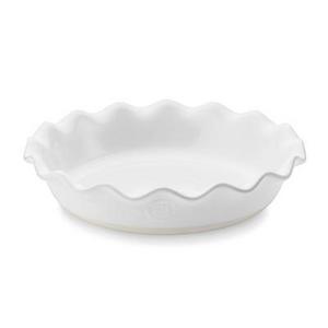 Emile Henry Ruffled Pie Dish, White