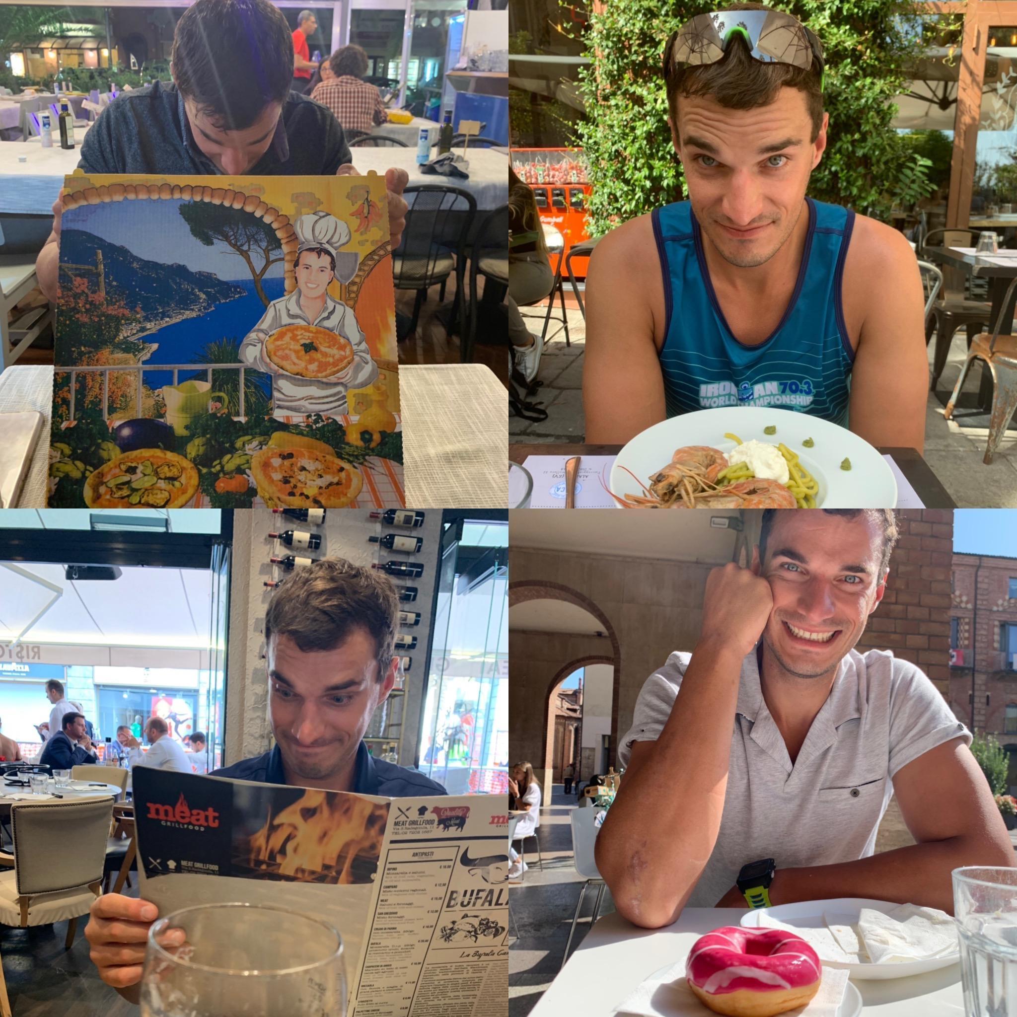Italy was a dining excursion / fiasco, but Chris got his donut - Sept 2019