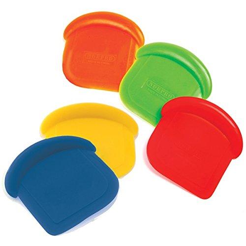 NORPRO - Norpro My Favorite Colored Scraper | Size 3" x 3" x .5" | 4-Count Assorted Colors