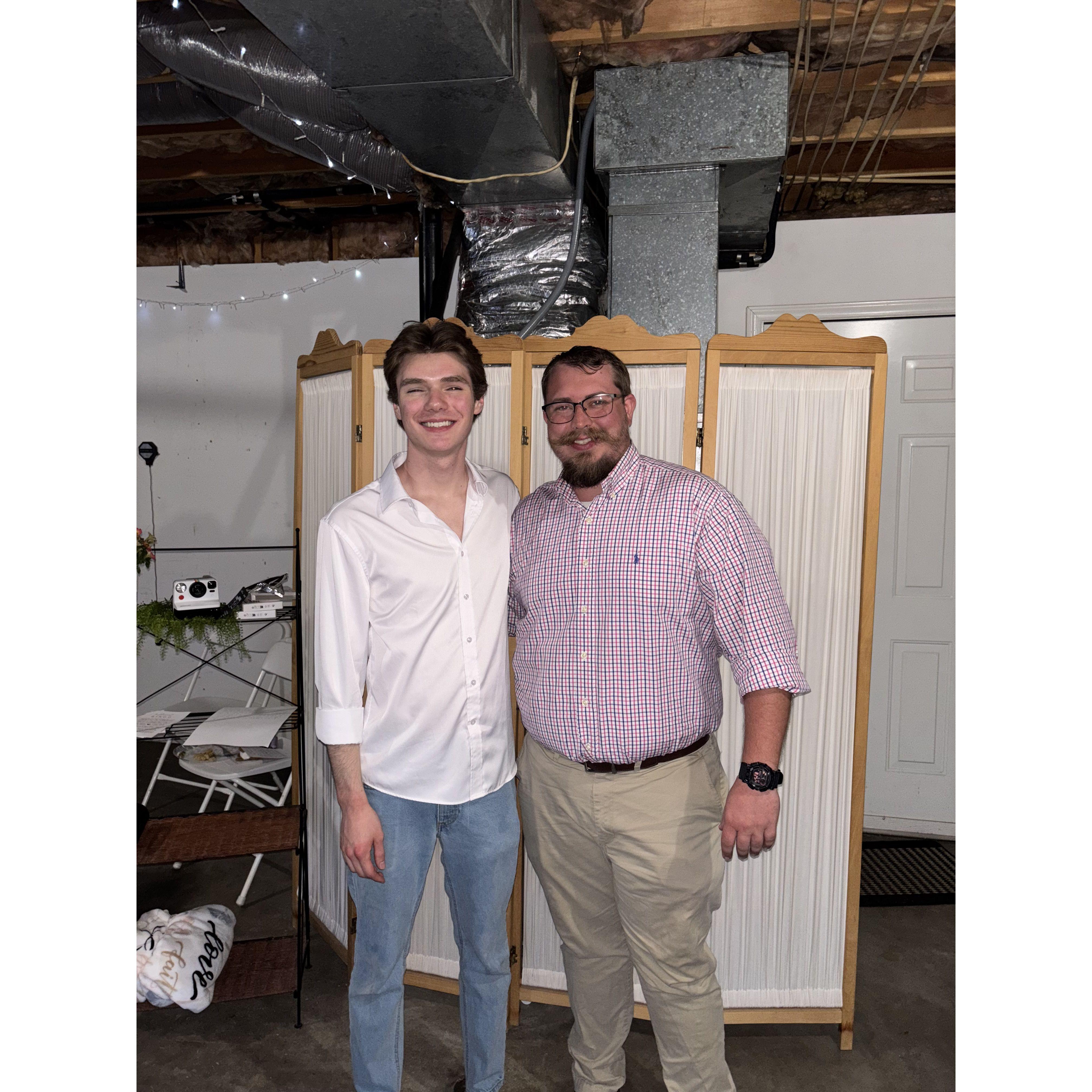Daniel and his groomsman, Hunter (brother in law)