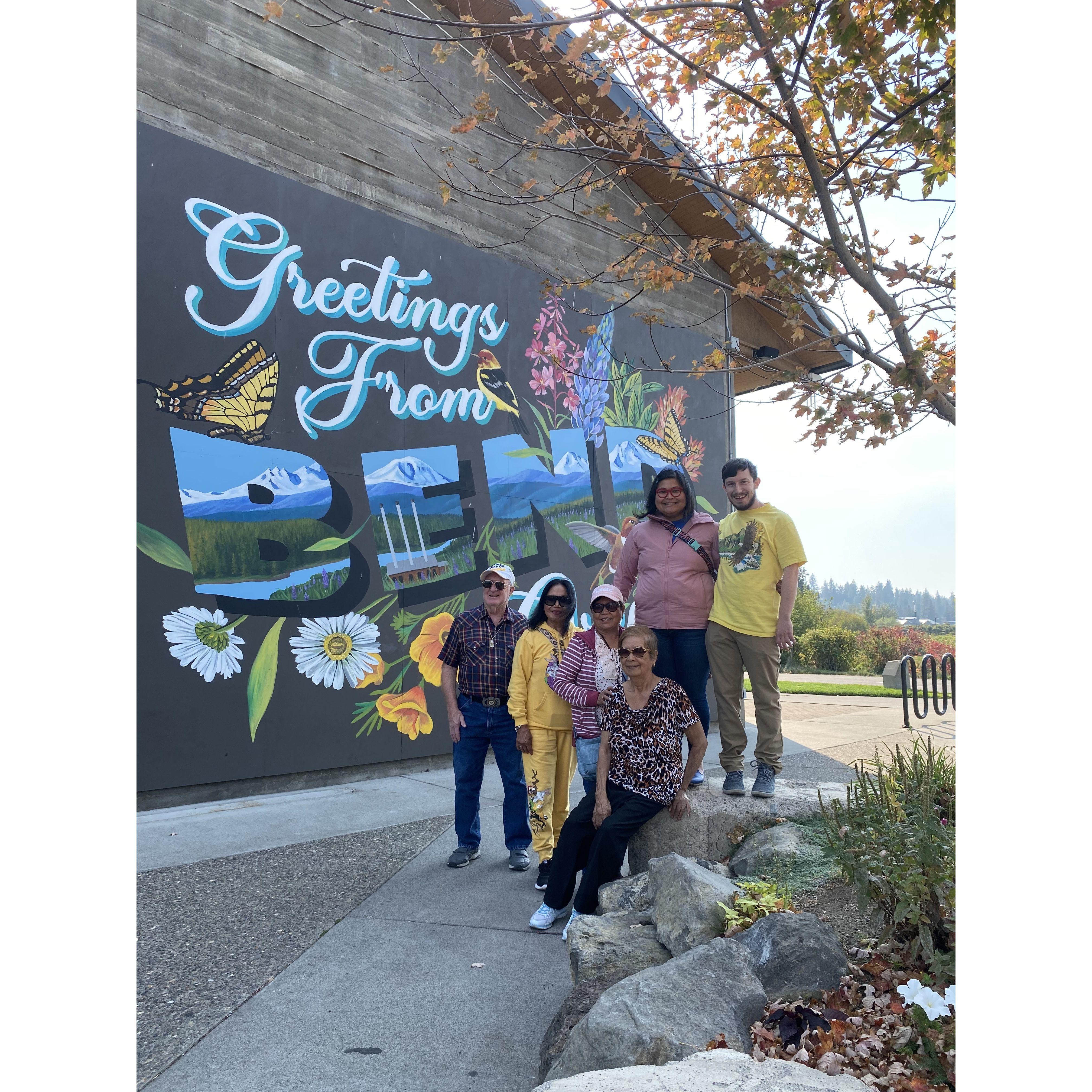 With Eunice's family when we were scouting venues around Central Oregon.
