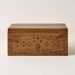 etched wood keepsake box