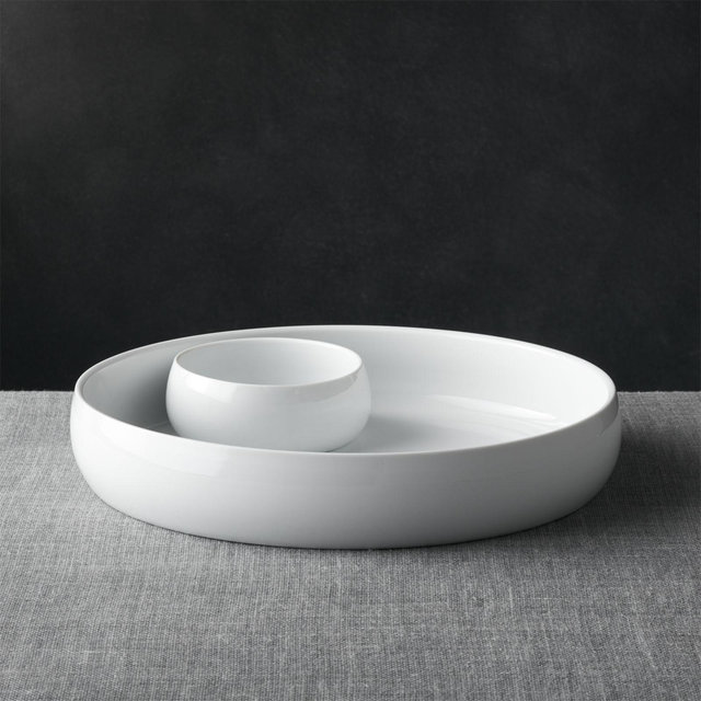 Crate and Barrel, Classic White Chip & Dip