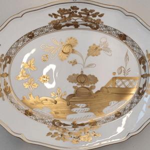Ginori 1735 Oriente Italiano Aurum Large Oval Flat Platter