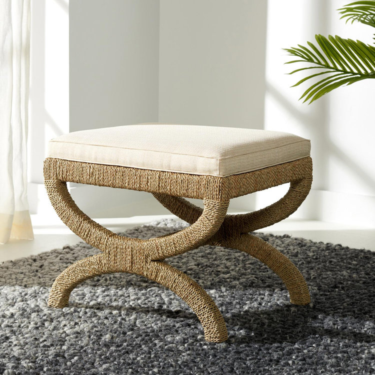 Safavieh Couture, Aikan Woven Sea Grass Ottoman | Zola