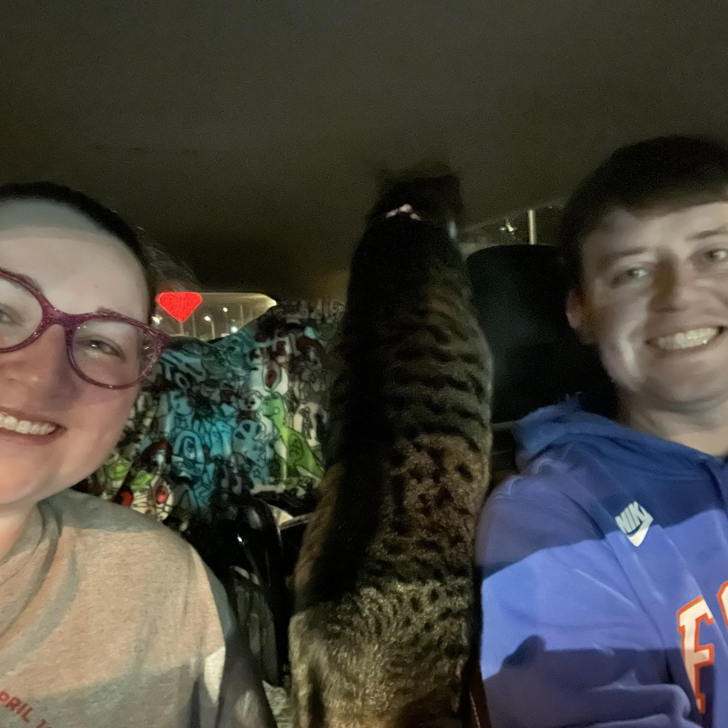 Early morning roadtrip to Texas with Theo!