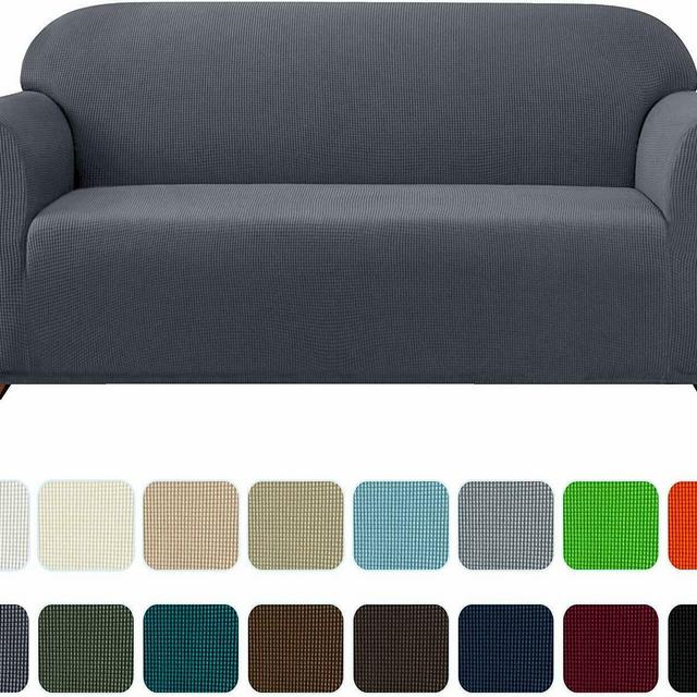 Subrtex 1-Piece Stretch Sofa Slipcover Non Slip Couch Cover (Sofa, Gray)