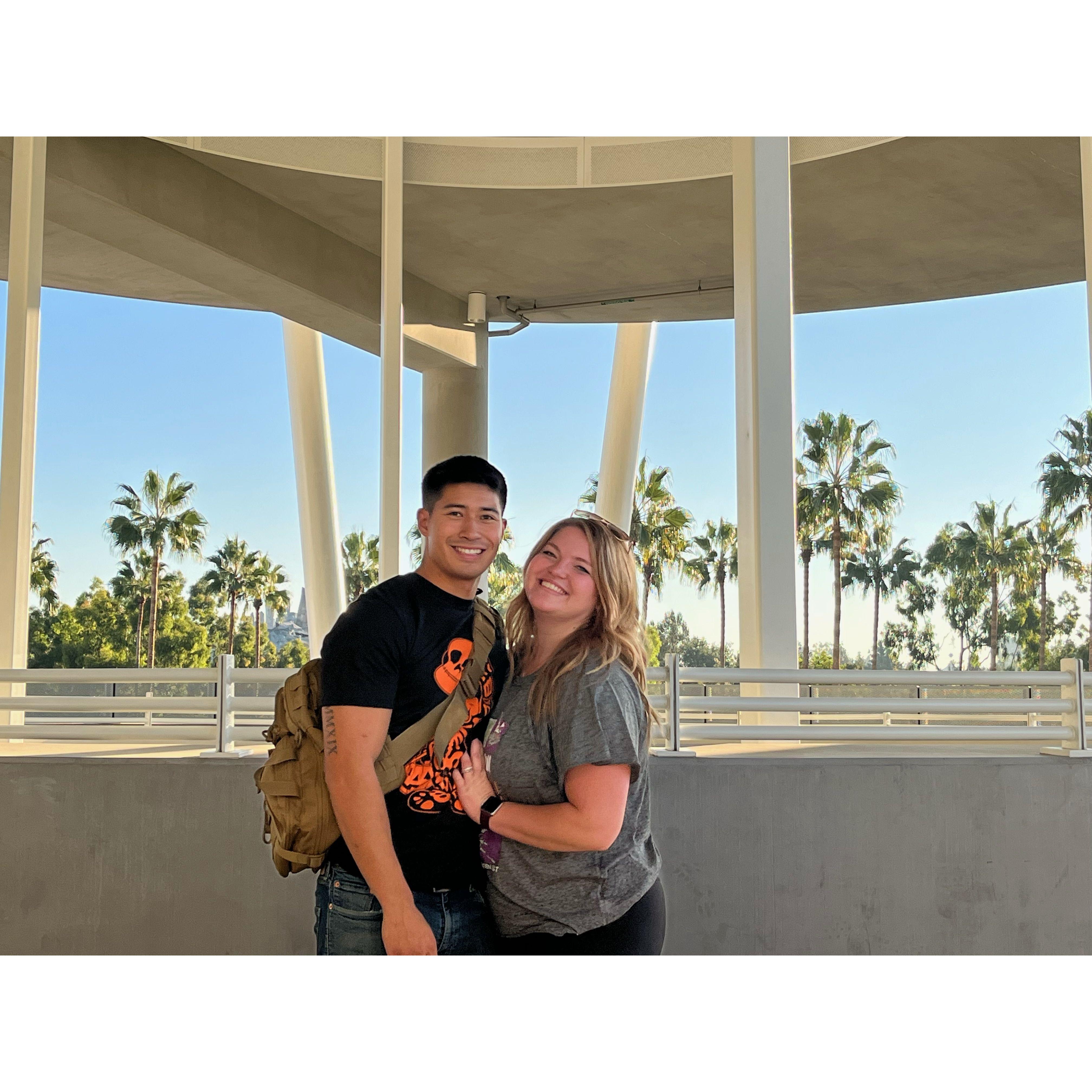 Our first trip to Disneyland! We spontaneously decided to go one random week -- we worked all day and then drove through the night for a full day at Disney!