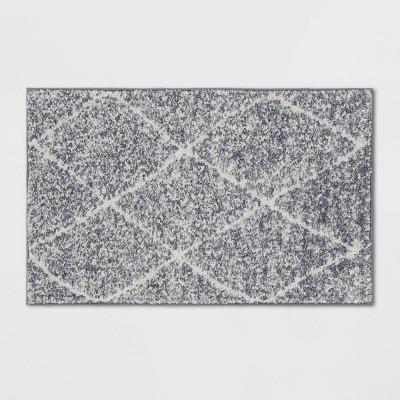 2'6"X4' Criss Cross Easy Care Rug Gray/Ivory - Threshold™