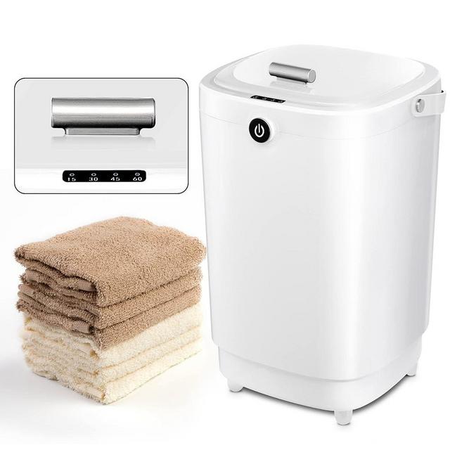 AZOUTDOOR Large Tower Warmers for Bathroom,Luxury Portable Bucket Tower Warmer Fits Up to Two 70"X80" Oversized Towels with Timing Auto Shut Off, White