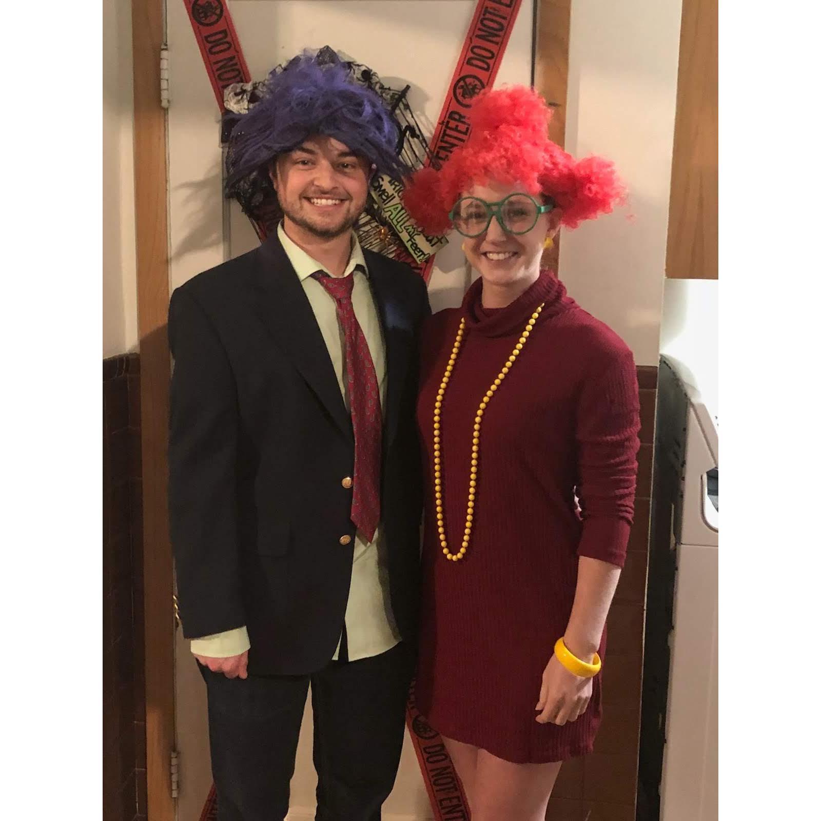 Dressed up for Halloween as Stu and Didi from Rugrats, October 2018