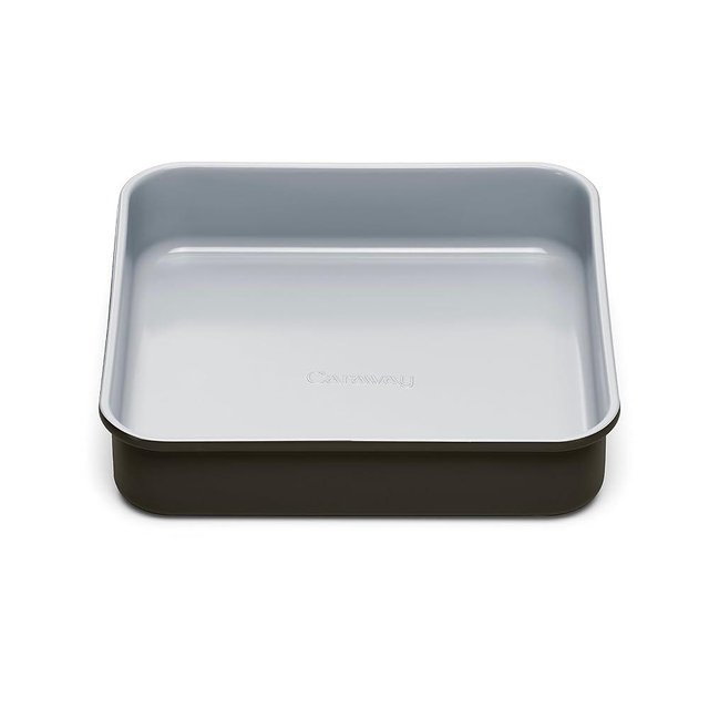 Caraway Non-Stick Ceramic 9” Square Pan - Naturally Slick Ceramic Coating - Non-Toxic, PTFE & PFOA Free - Perfect for Brownies, Lemon Bars, Cakes, & More - Black
