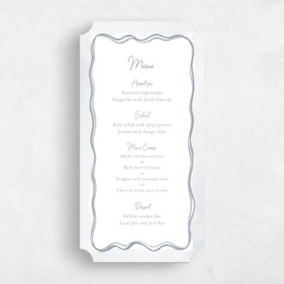 Grey Ticket Wedding Menu - Darlington