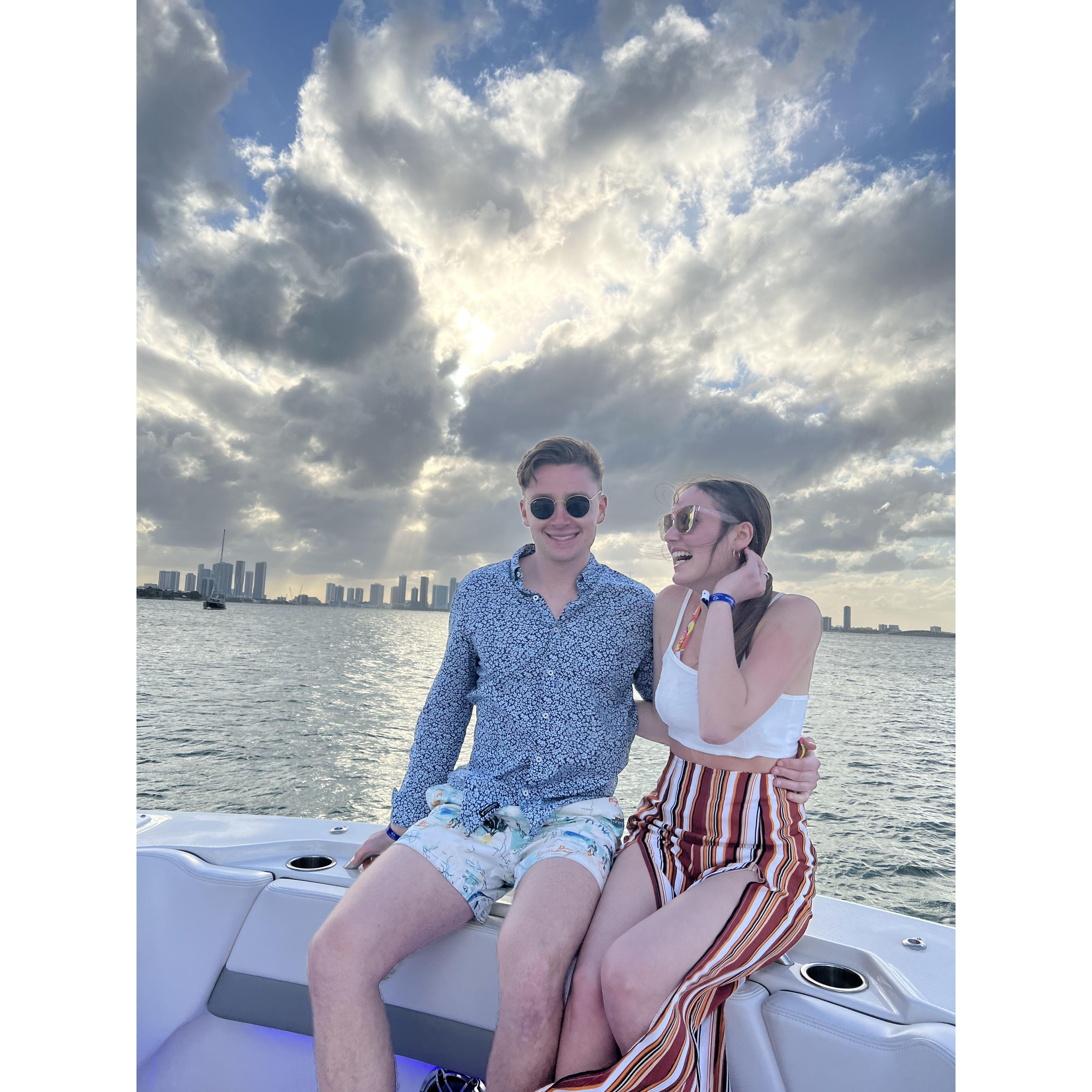 Ethan and Erica took us on the boat