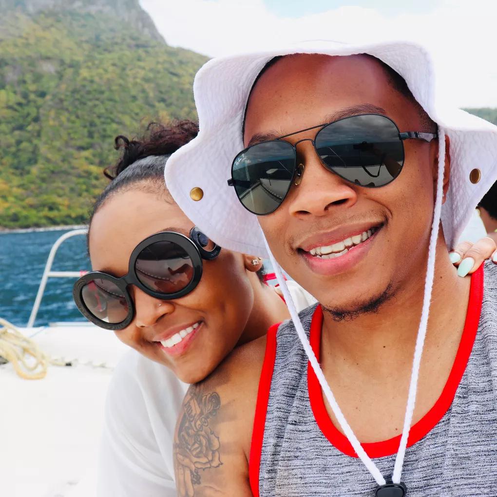 Vacationing in St Lucia for Davon’s birthday.