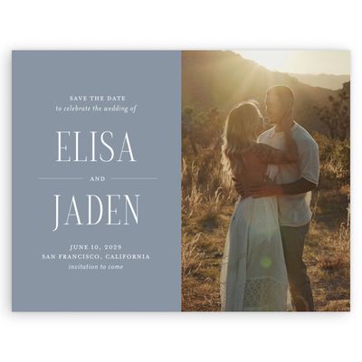 Dusty Blue Wedding Digital Save the Date - Cole Photo