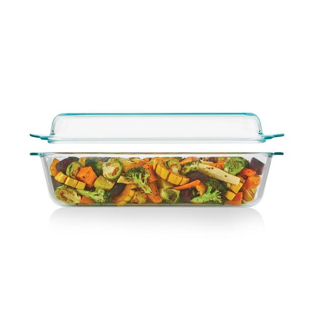 Pyrex Deep 9" x 13" 2 in 1 Glass Baking Dish with Glass Lid, Set of 2