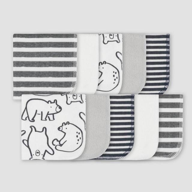 Gerber Baby Boys' 10pk Bear Washcloth Set - Cream