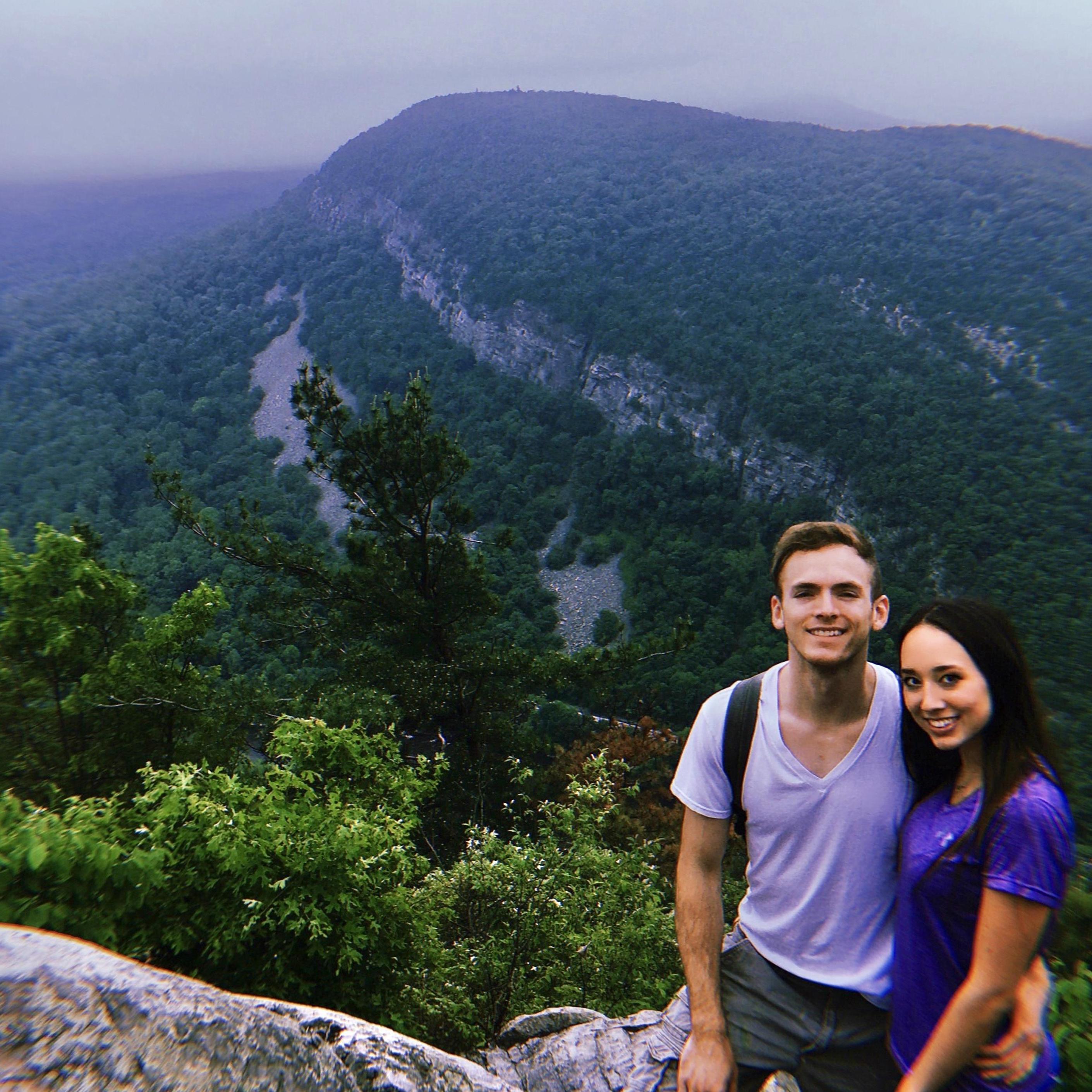 Adventuring up Mount Tammany, PA.
