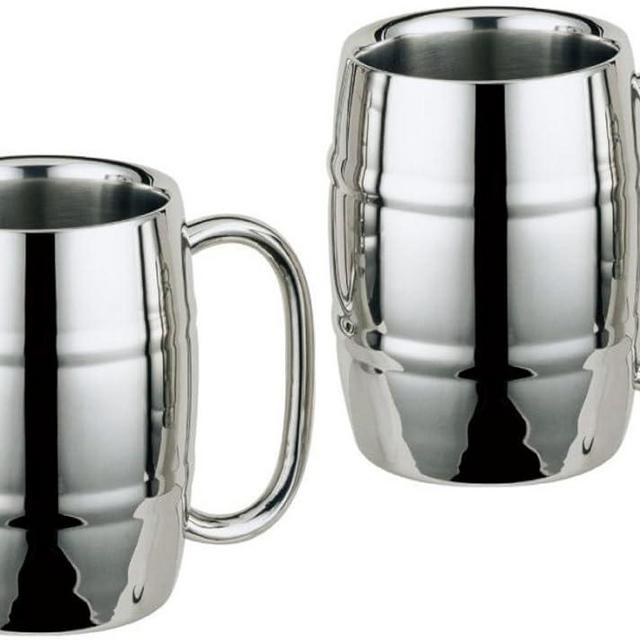 Stainless Steel Mug, Barrel Mug, Coffee Mug, Beer Mug 16oz (2)