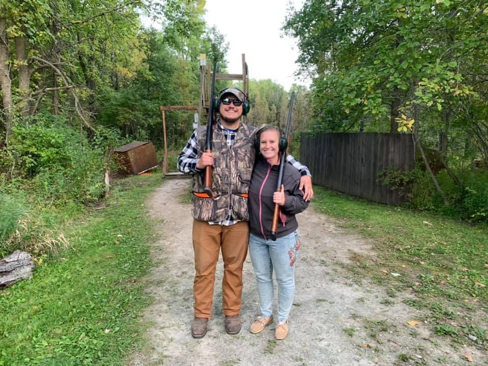 2020. Camren won “Best shooter” in his clay shooting league at Little Creek in Abrams, WI. Katie won “tried her best” in her own mind. Cam also bartends there once a month.