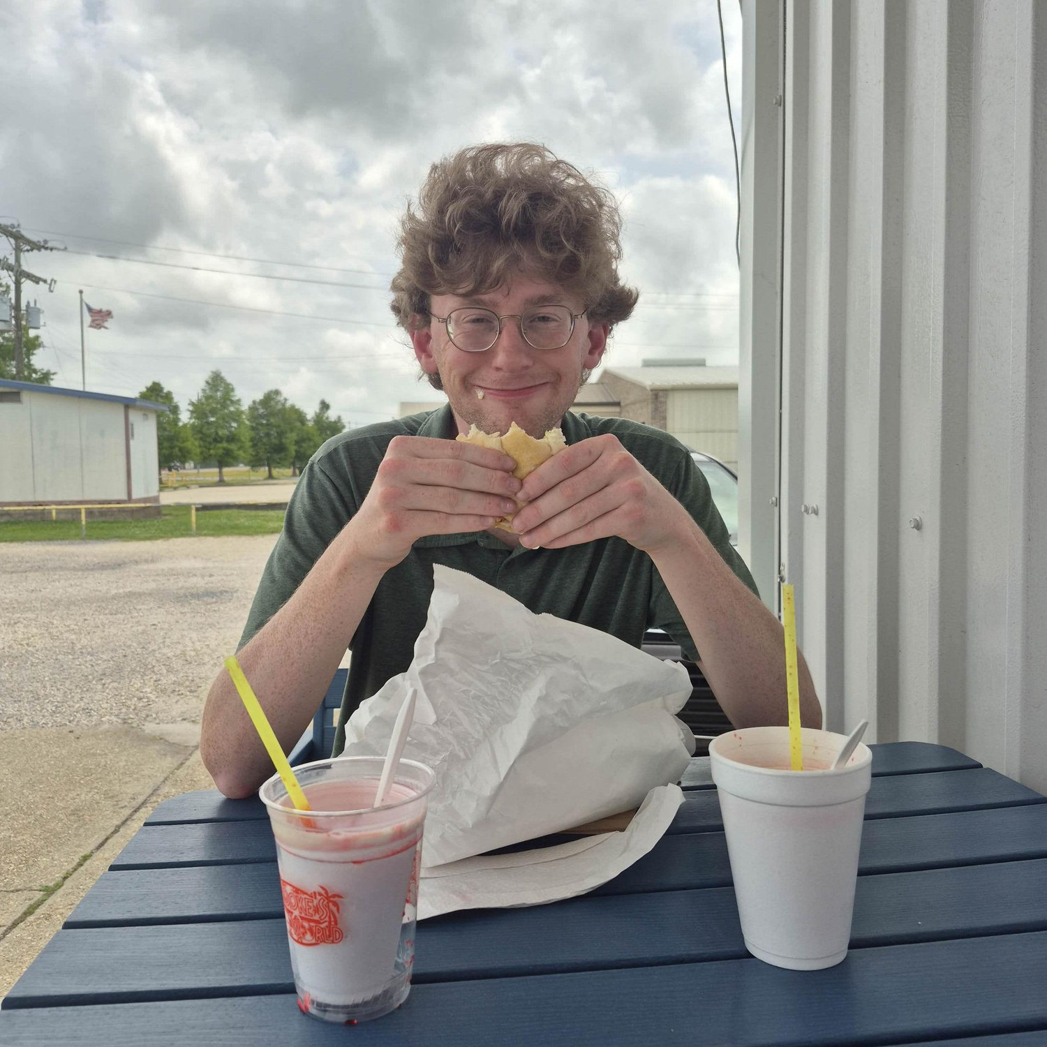 Josiah's first po-boy.