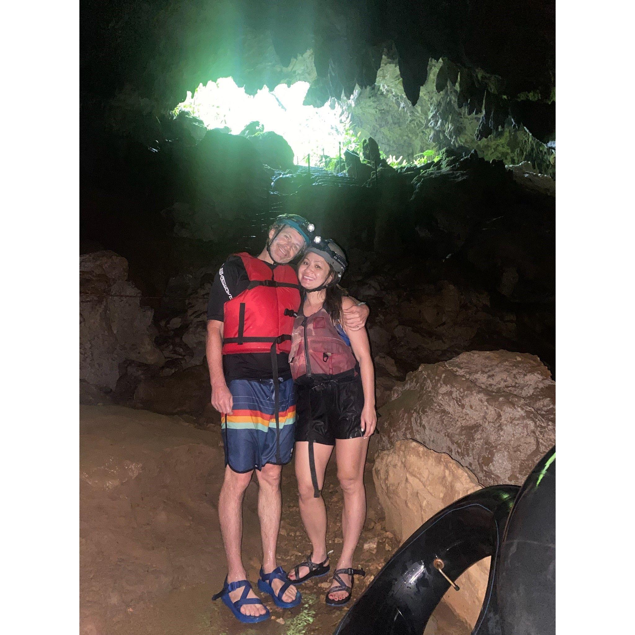 We are about to go Cave Tubing.