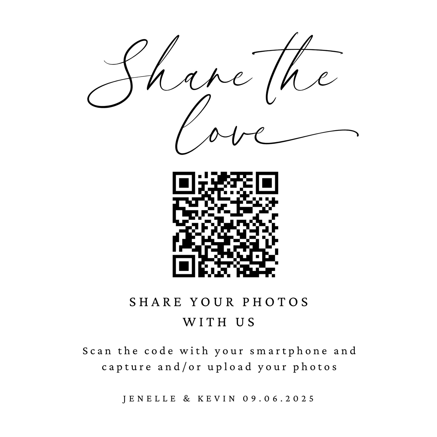 We would love to see our friends and family having a great time at our wedding! Please upload your photos and videos for us to look back on!