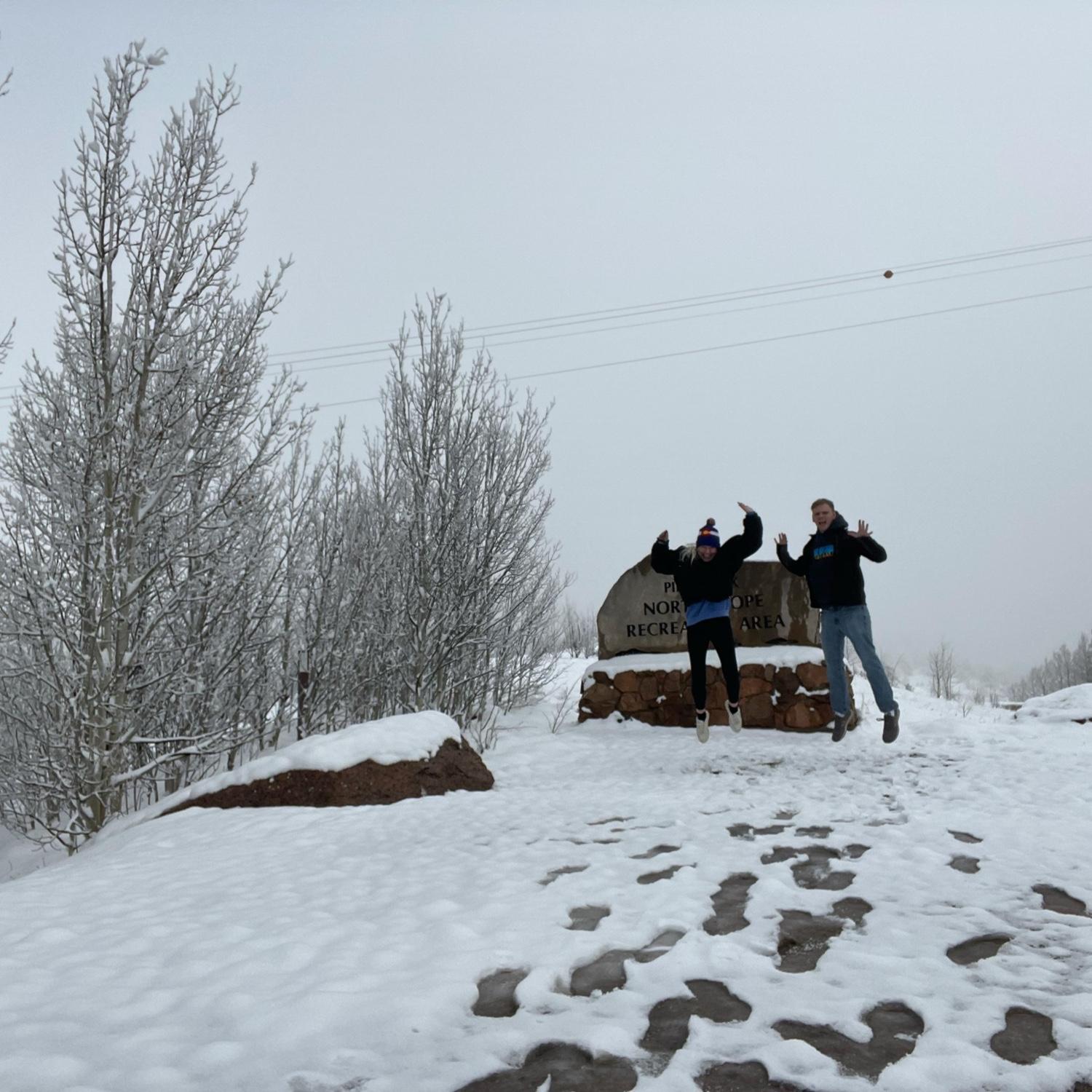 Another jumping picture for Pikes Peak. We love jumping in various places for photos!