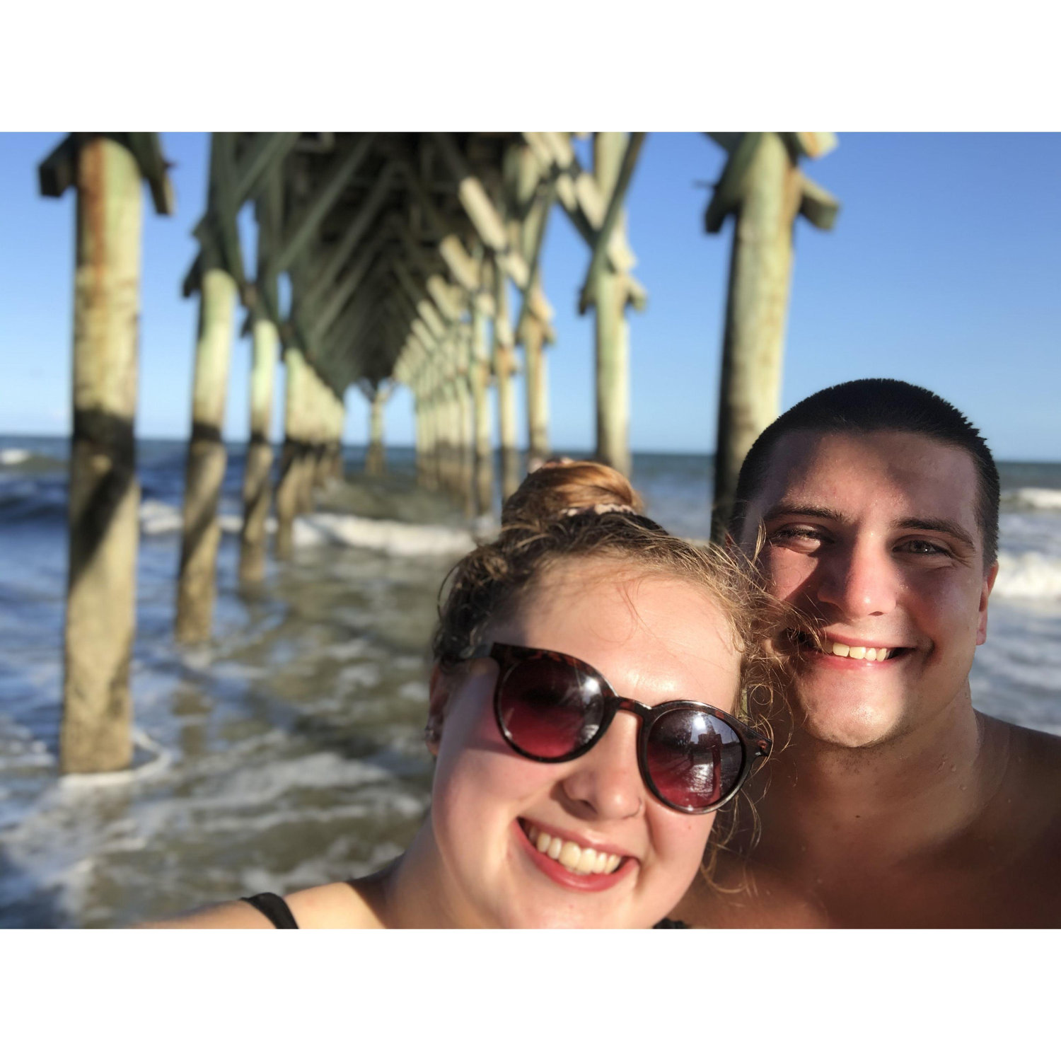 Our first honeymoon - about a month into dating, we took a road trip to Myrtle Beach!