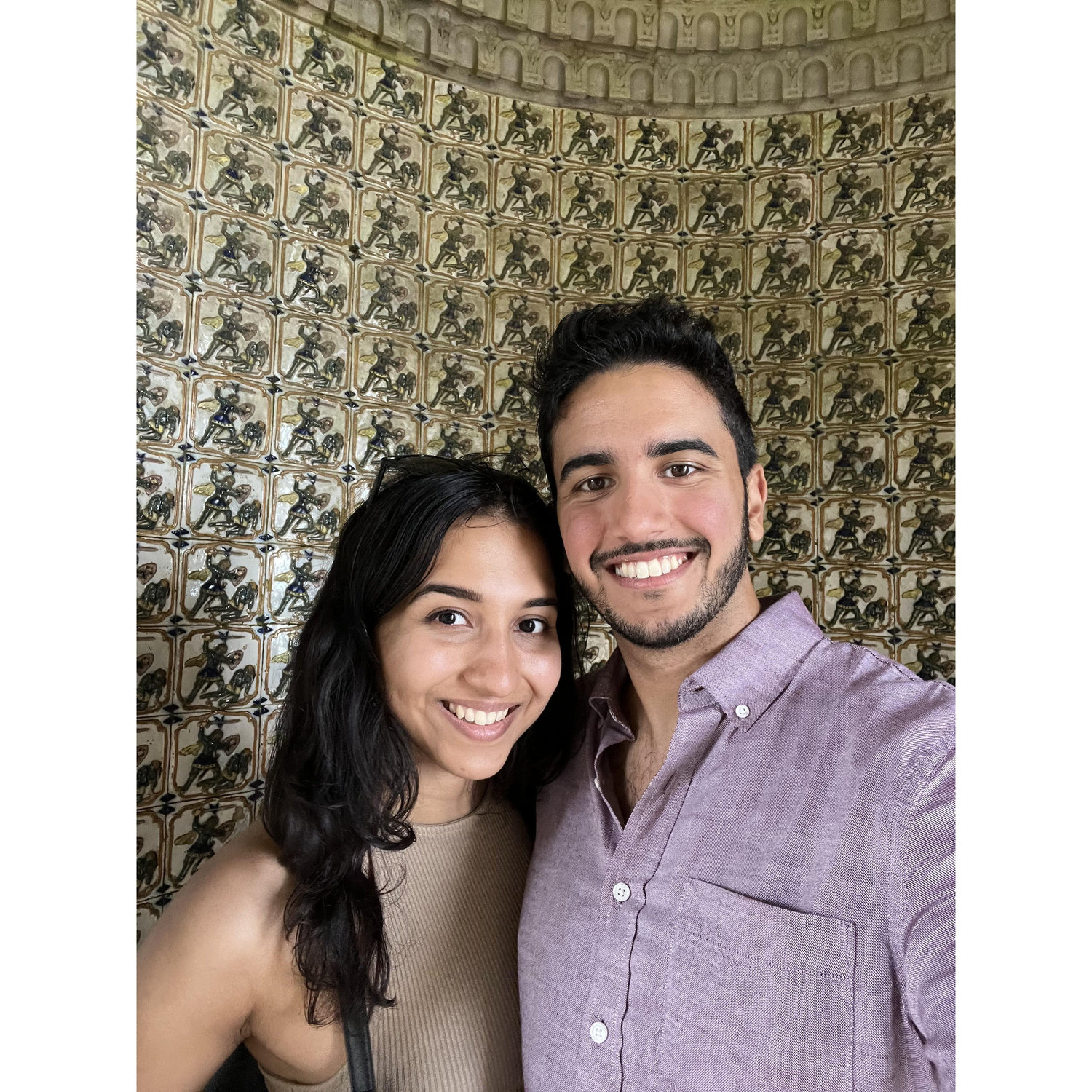We two love to travel. This is selfie from our Portugal trip in 2022