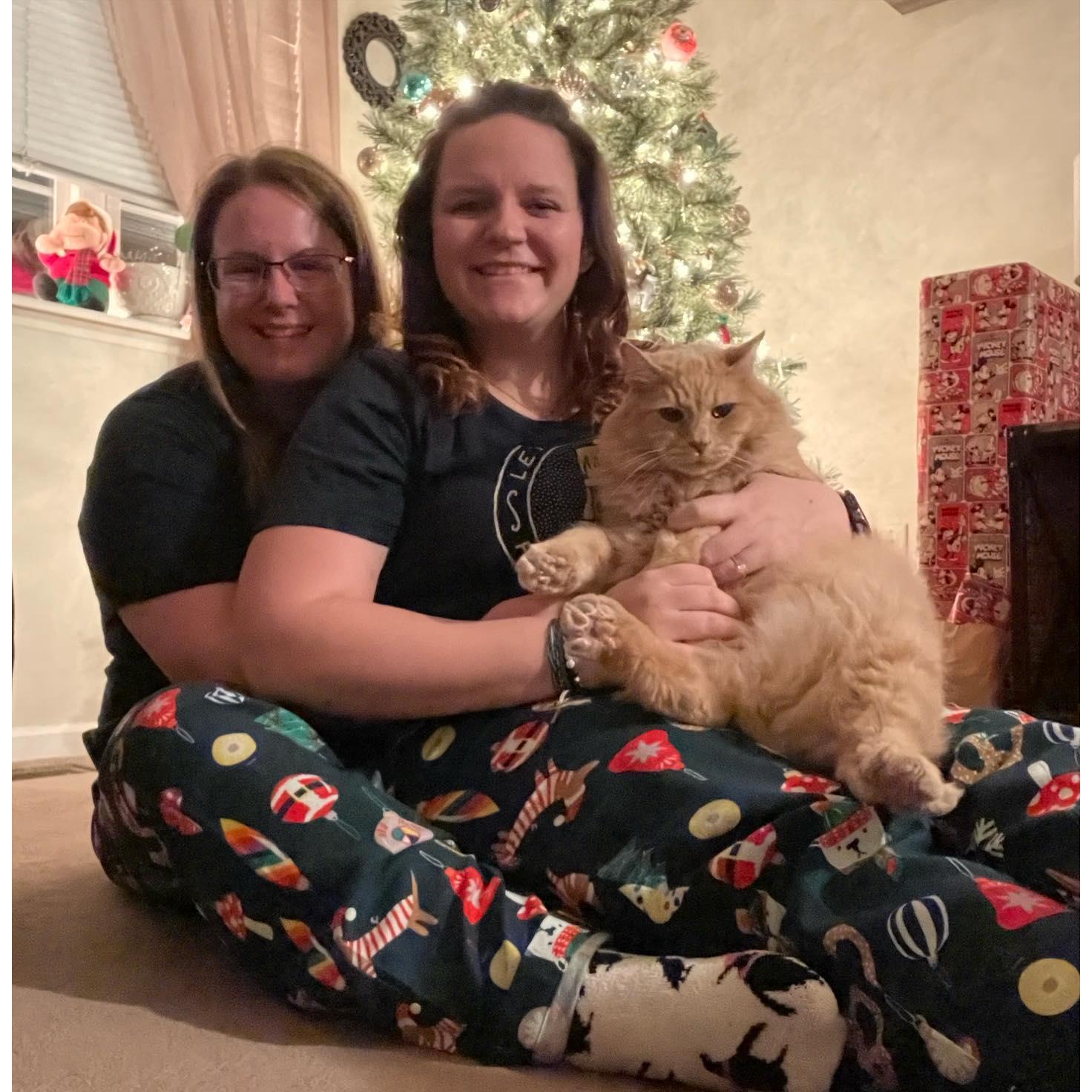 Christmas family photo with the Floof