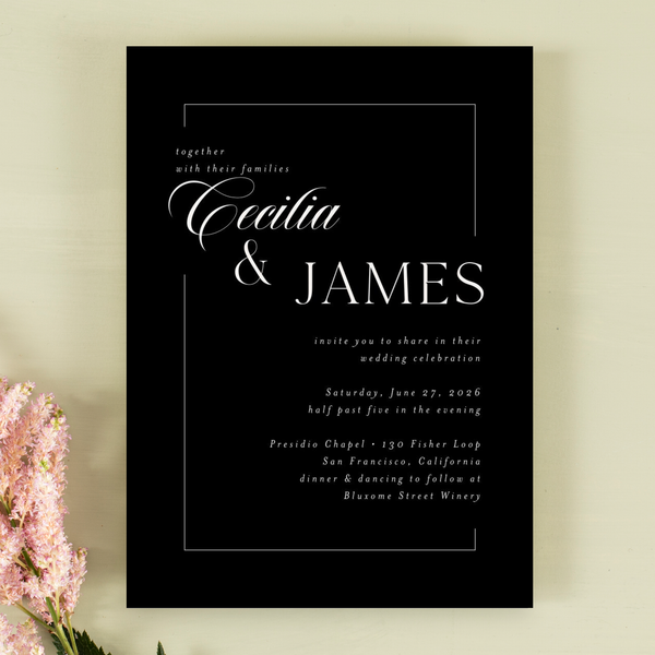 Zola Wedding Invitations - Carulas Portrait