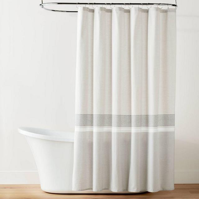 Color Block Striped Woven Shower Curtain - Hearth & Hand™ with Magnolia