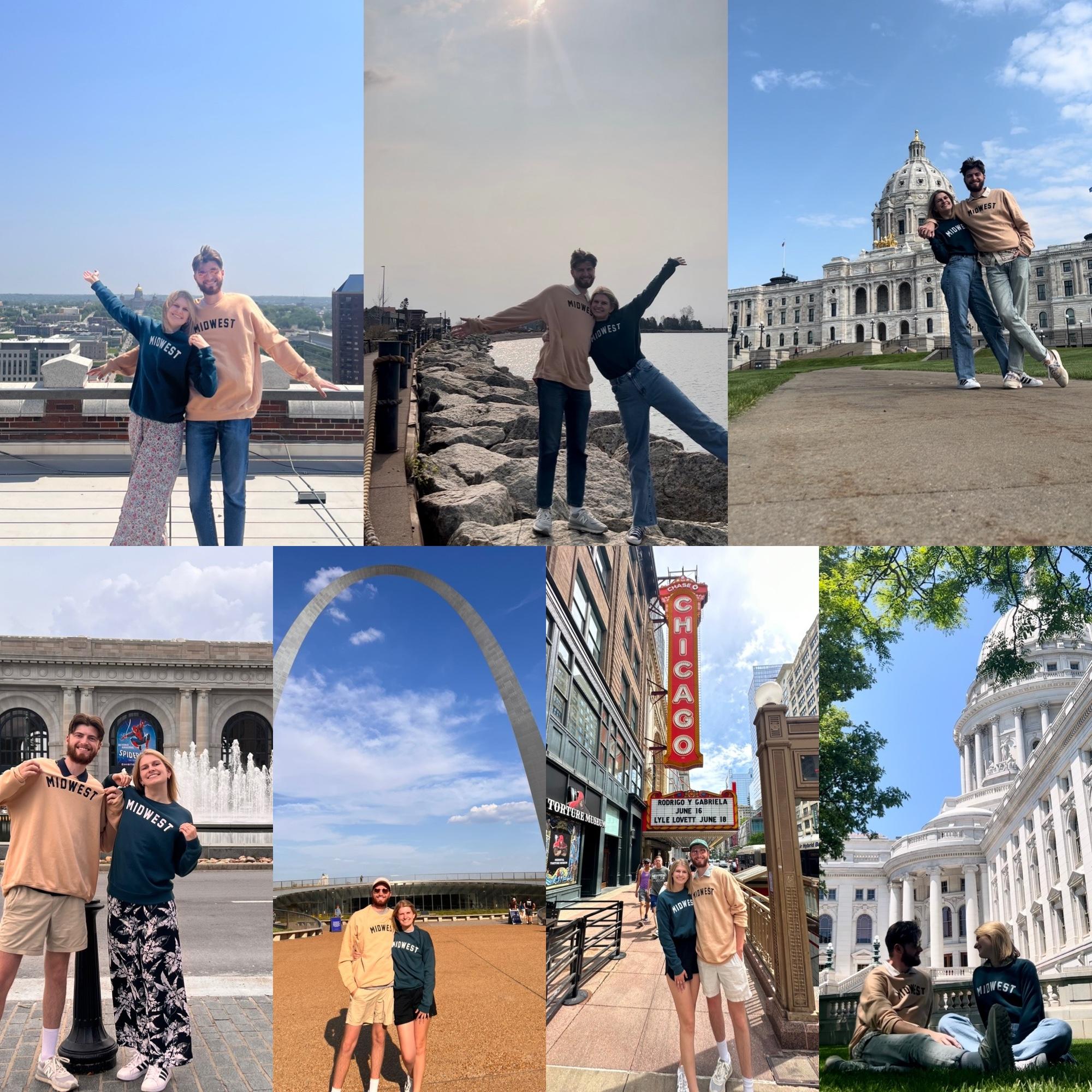 A collage from our 2 week Midwest road trip. Live, laugh, love the Midwest! May 2023.