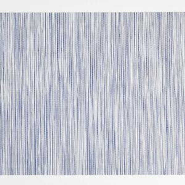 Chilewich Rectangular Ridge Blue Vinyl Easy-Clean Placemat + Reviews | Crate & Barrel