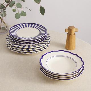 Mix & Match 12-Piece Dinnerware Set with Pasta Bowl, Service for 4