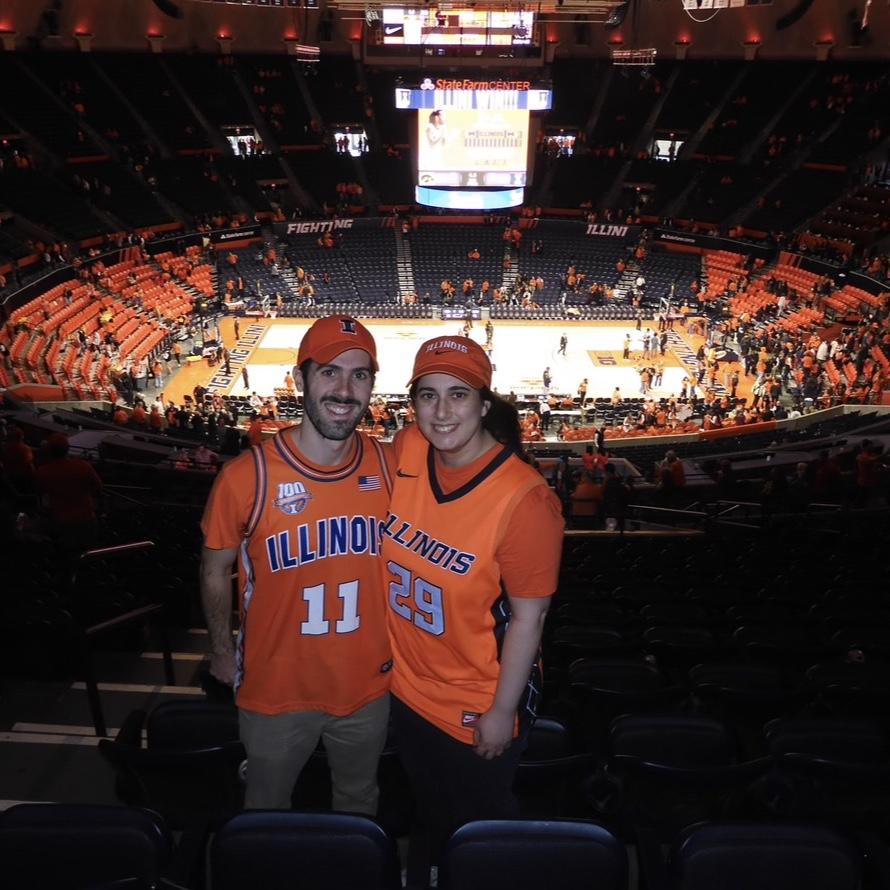 Cheering on the Fighting Illini Men's Basketball Team at Assembly Hall!