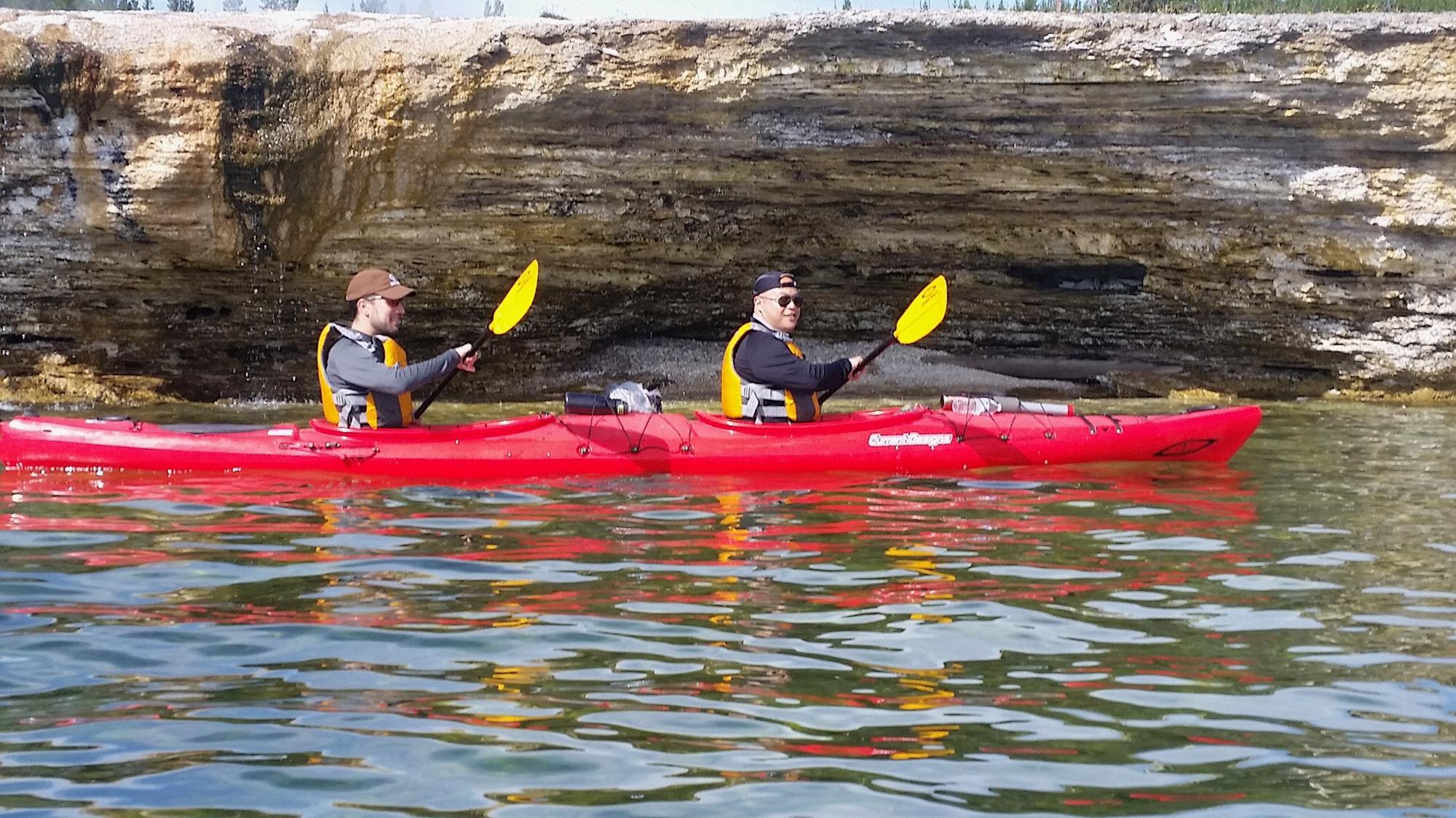 Kayaking in Yellowstone National Park, WY.