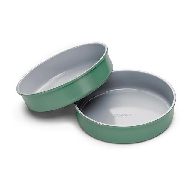 Caraway Non-Stick Ceramic 9” Circle Pans - Naturally Slick Ceramic Coating - Non-Toxic, PTFE & PFOA Free - Perfect for Birthday Cakes, Tartes, & More - Sage