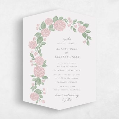 Pink Diamond Wedding Invitation - Giselda Arch