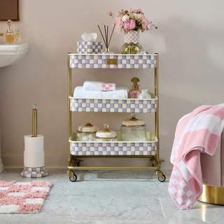 Violet Check 3-Tier Kitchen Cart