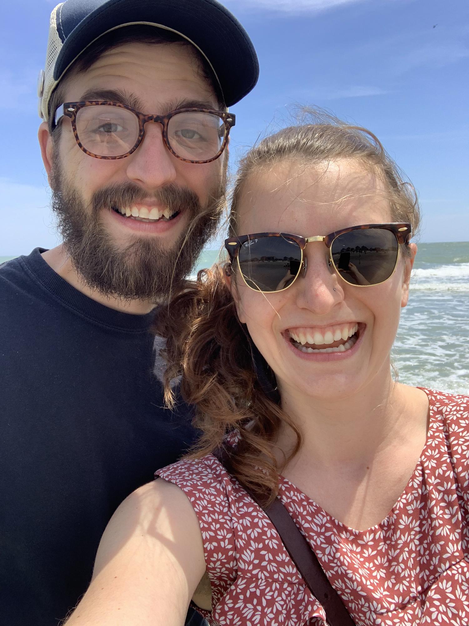 One of us wore a lot of sunscreen and the other kept pulling his sleeves up to get an even tan