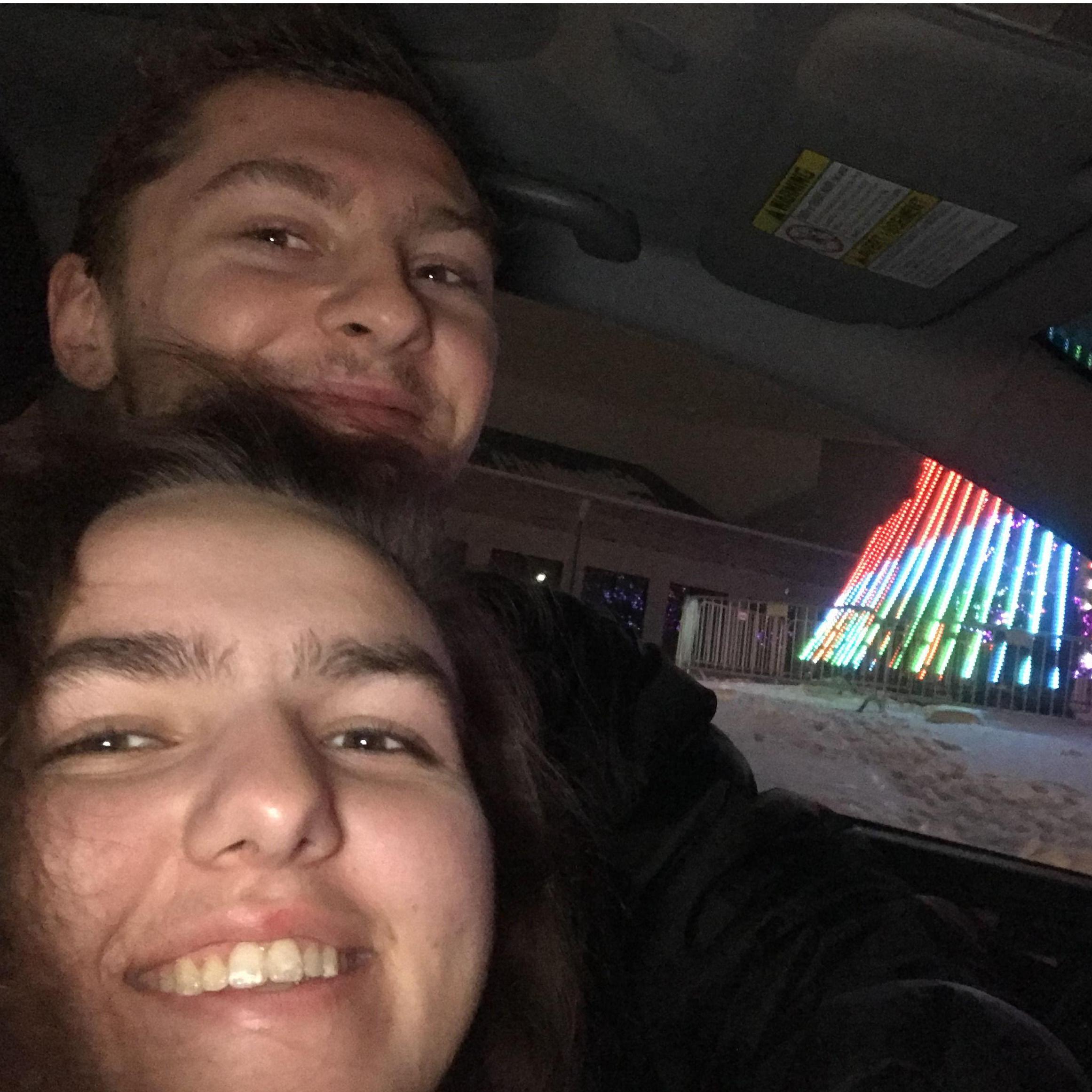Free food and Christmas lights