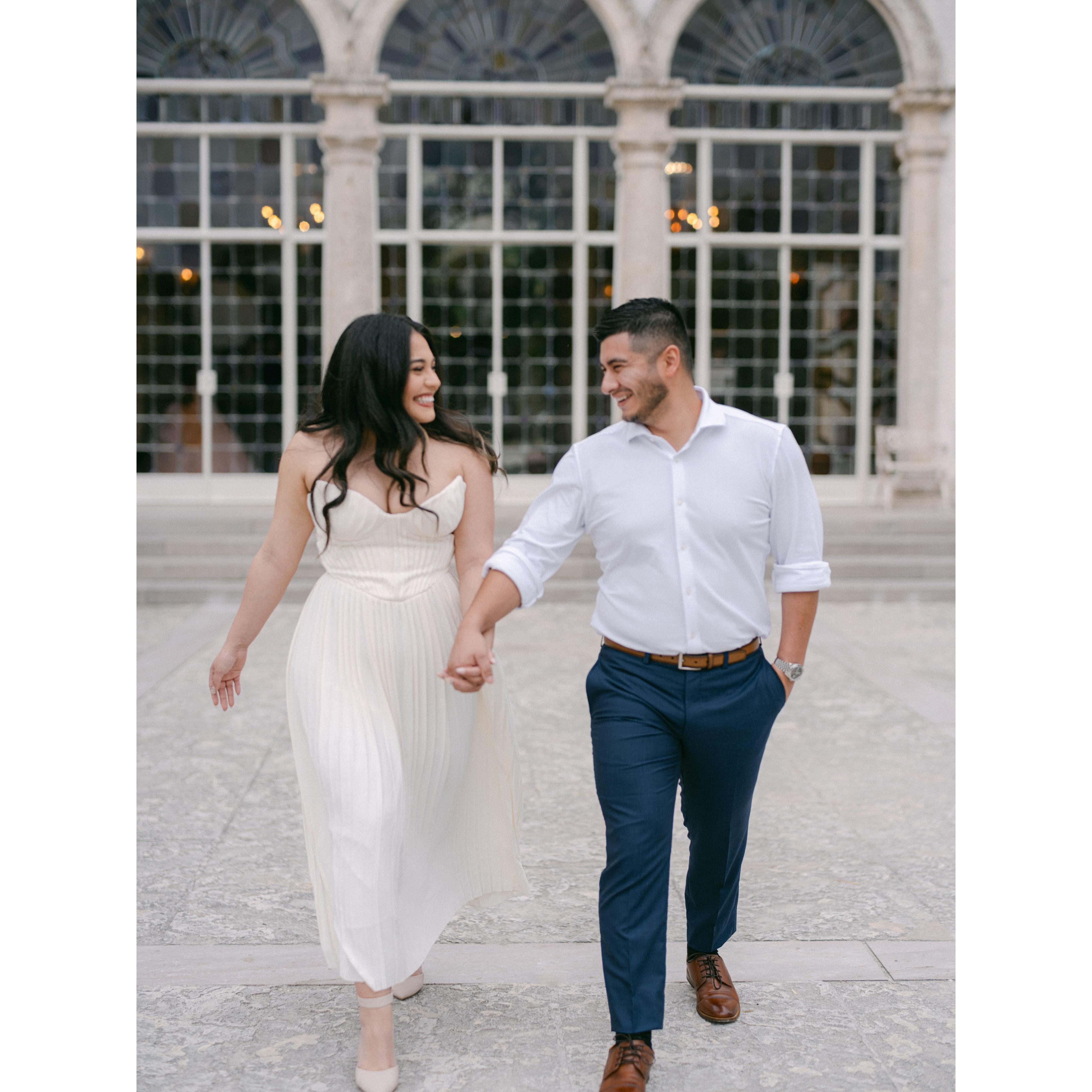 Engagement Photoshoot at Vizcaya Museum & Gardens