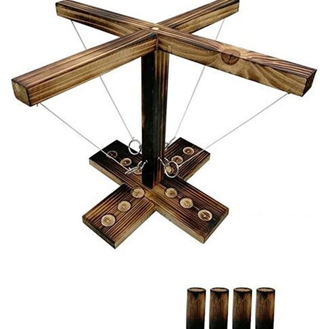 Hook and Ring Toss Game-Hookey Clash Adults Battle Fling Up to 4 Player Tabletop-Ring Game On A String Ringo- Clash Toss Game Clashtoss-Bar
