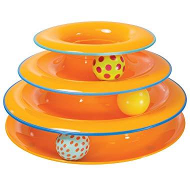 Petstages Cat Tracks Cat Toy - Fun Levels of Interactive Play - Circle Track with Moving Balls Satisfies Kitty’s Hunting, Chasing & Exercising Needs